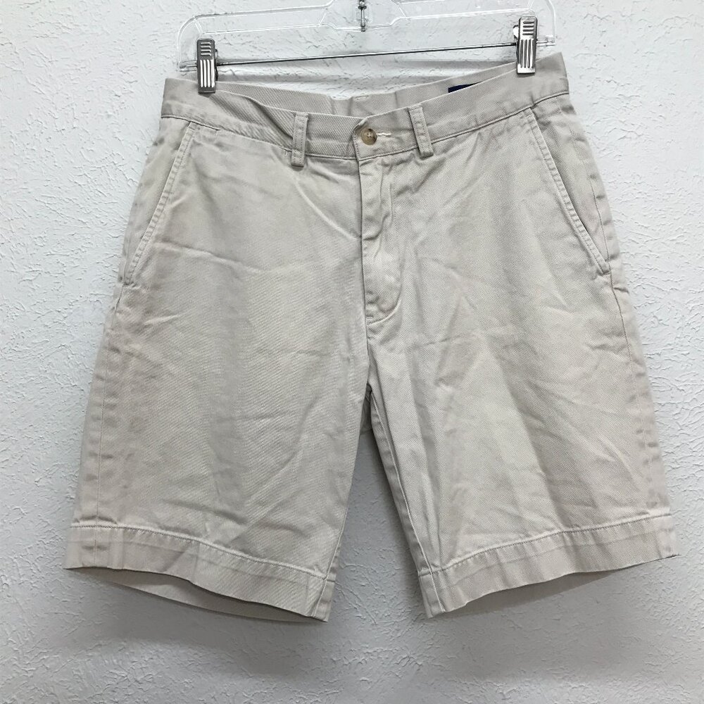 Polo Ralph Lauren Shorts Mens 30 Beige Classic Fit Cotton 9" Inseam Flat Front